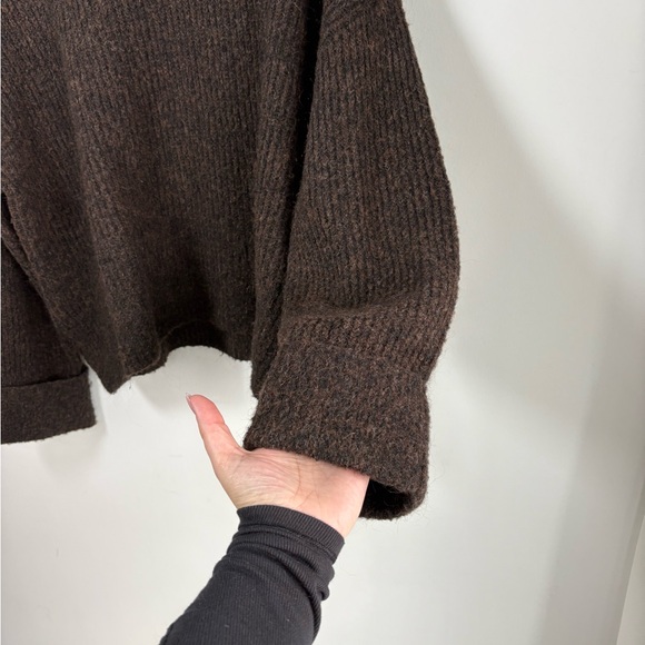 Pistola Espresso Mohair Blend Sweater | cozy textured knit crewneck Size L - Picture 4 of 5